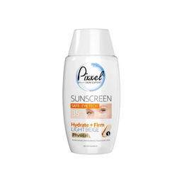 خرید کرم ضد آفتاب دور چشم و صورت فیزیکال رنگ بژ روشن پیکسل